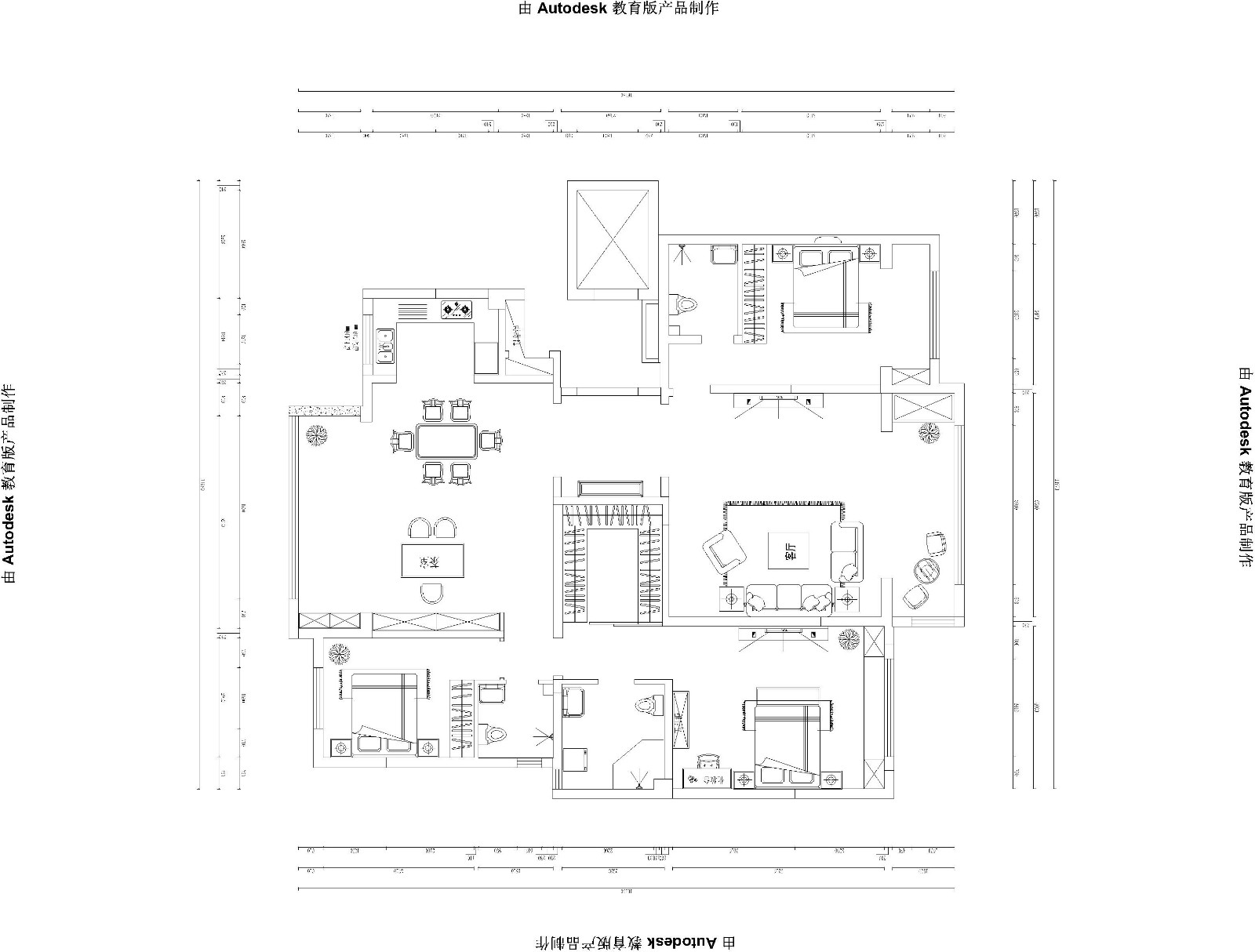 榮盛華府新中式風格戶型圖裝修效果圖