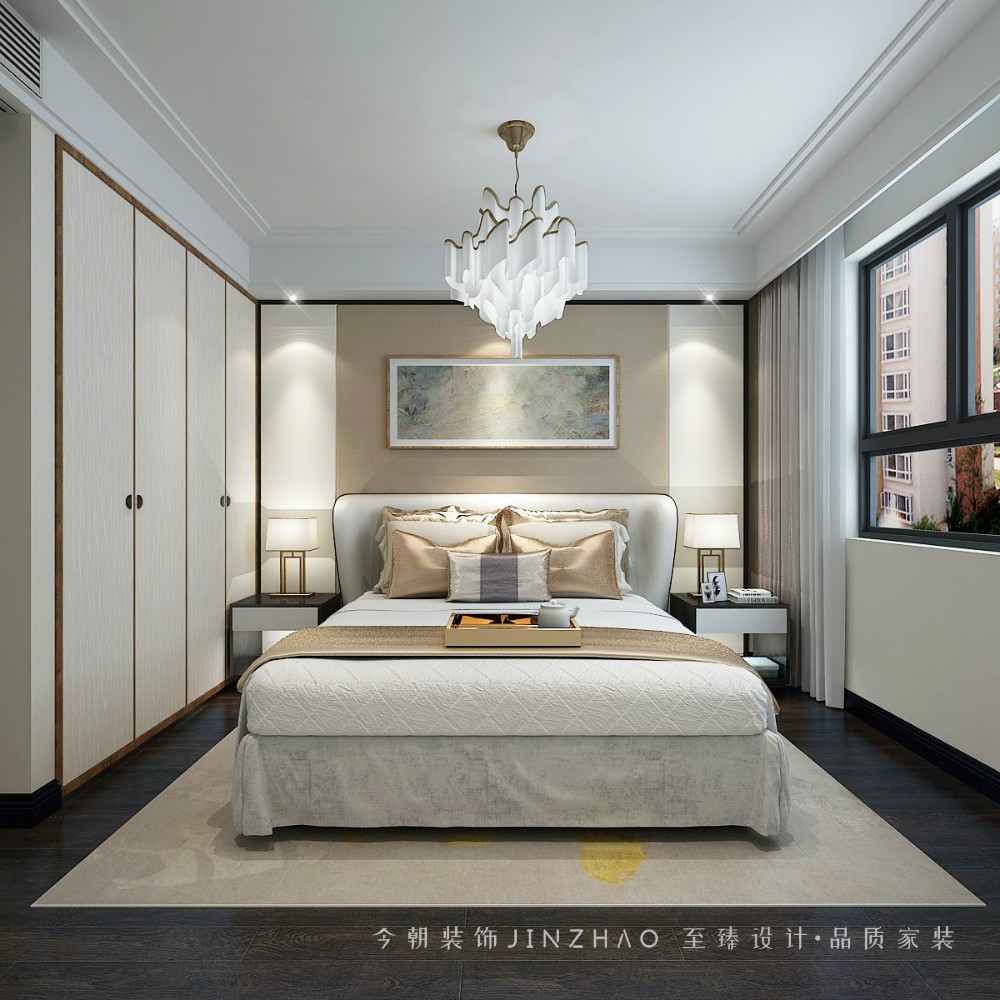 安苑小區(qū)現(xiàn)代簡(jiǎn)約風(fēng)格主臥裝修效果圖