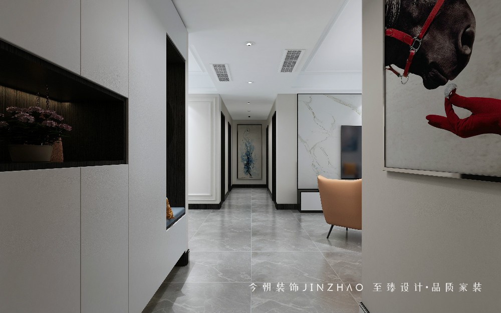東南智匯城現(xiàn)代簡約風格玄關(guān)裝修效果圖